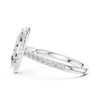Elegant Marquise Diamond 10K Yellow Gold Halo Engagement Ring