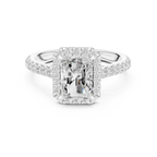 1.98 Ct Lab Grown Radiant 14K Yellow Gold Diamond Halo Engagement Ring