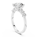 Round Cut Lab Grown Pave Engagement Ring
