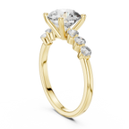 Round Cut Lab Grown Pave Engagement Ring