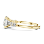 Round Cut Lab Grown Pave Engagement Ring