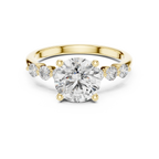 Round Cut Lab Grown Pave Engagement Ring