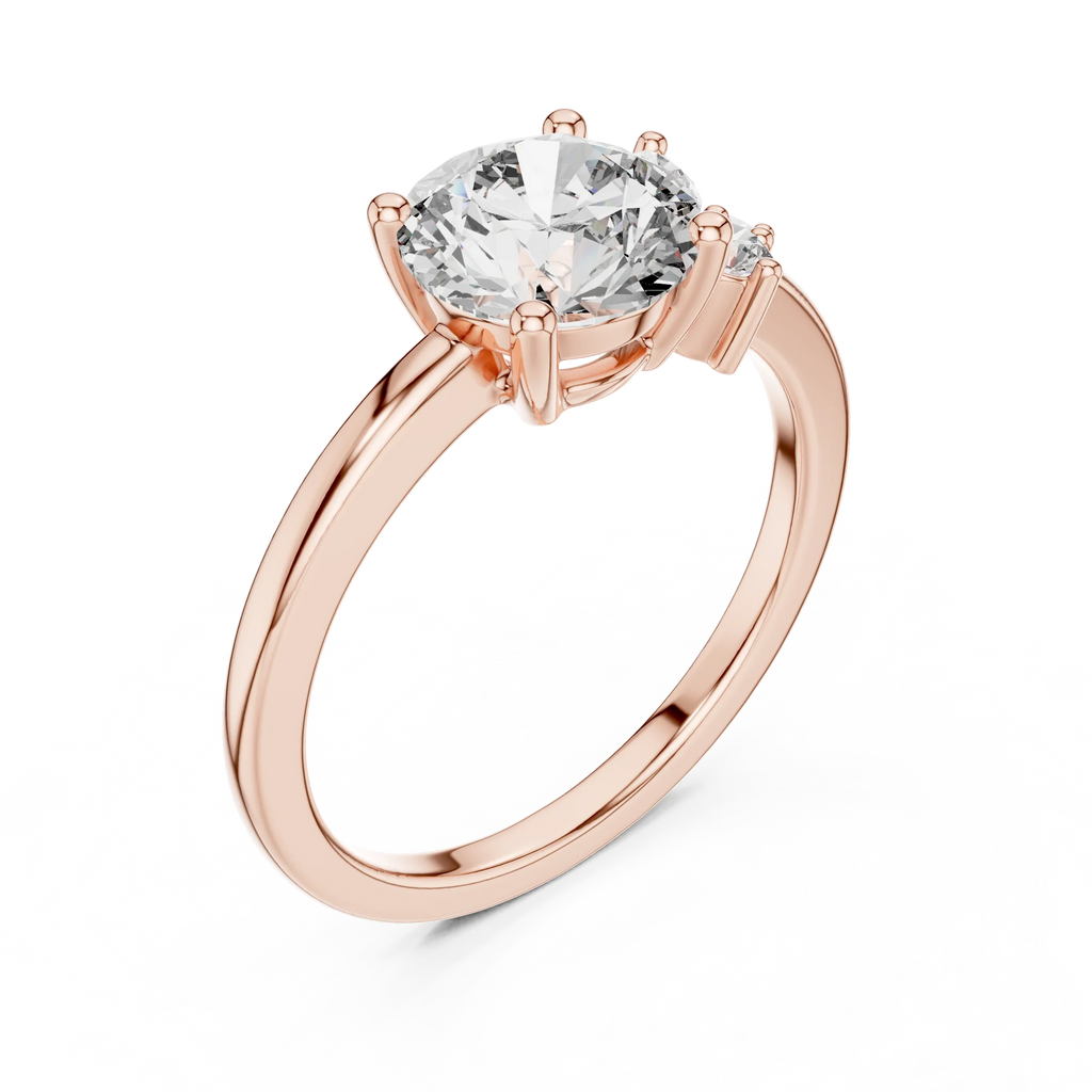 1.75 CT Round Cut Lab Grown Halo Infinity Engagement Ring