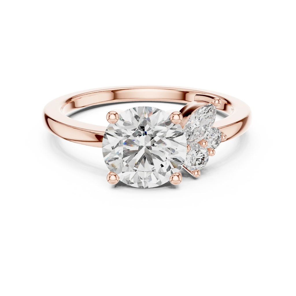 1.75 CT Round Cut Lab Grown Halo Infinity Engagement Ring