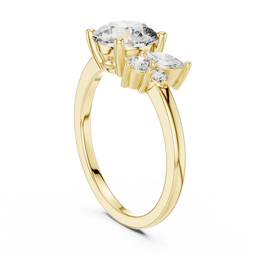 1.75 CT Round Cut Lab Grown Halo Infinity Engagement Ring