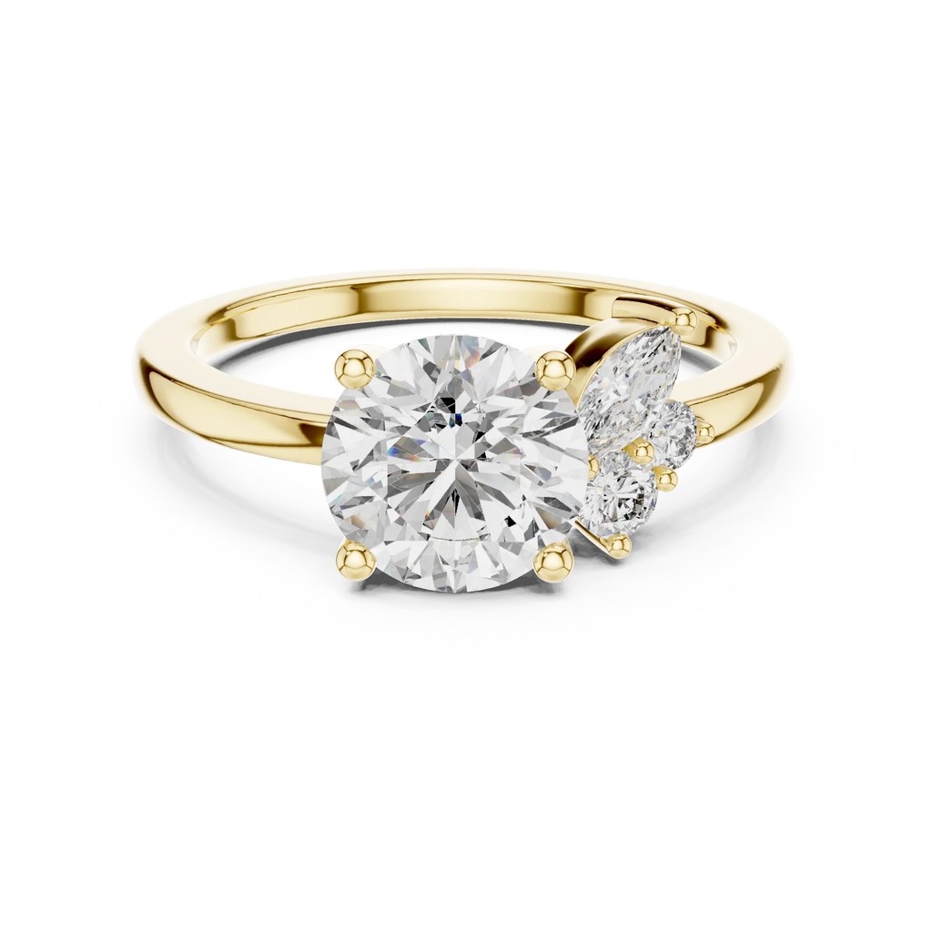 1.75 CT Round Cut Lab Grown Halo Infinity Engagement Ring