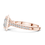 1.96 CT Princess Cut 14K Gold Halo Engagement Diamond Ring