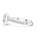 1.96 CT Princess Cut 14K Gold Halo Engagement Diamond Ring