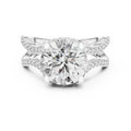 3.89 CT Lab Grown Diamond Round Accented Engagement Ring