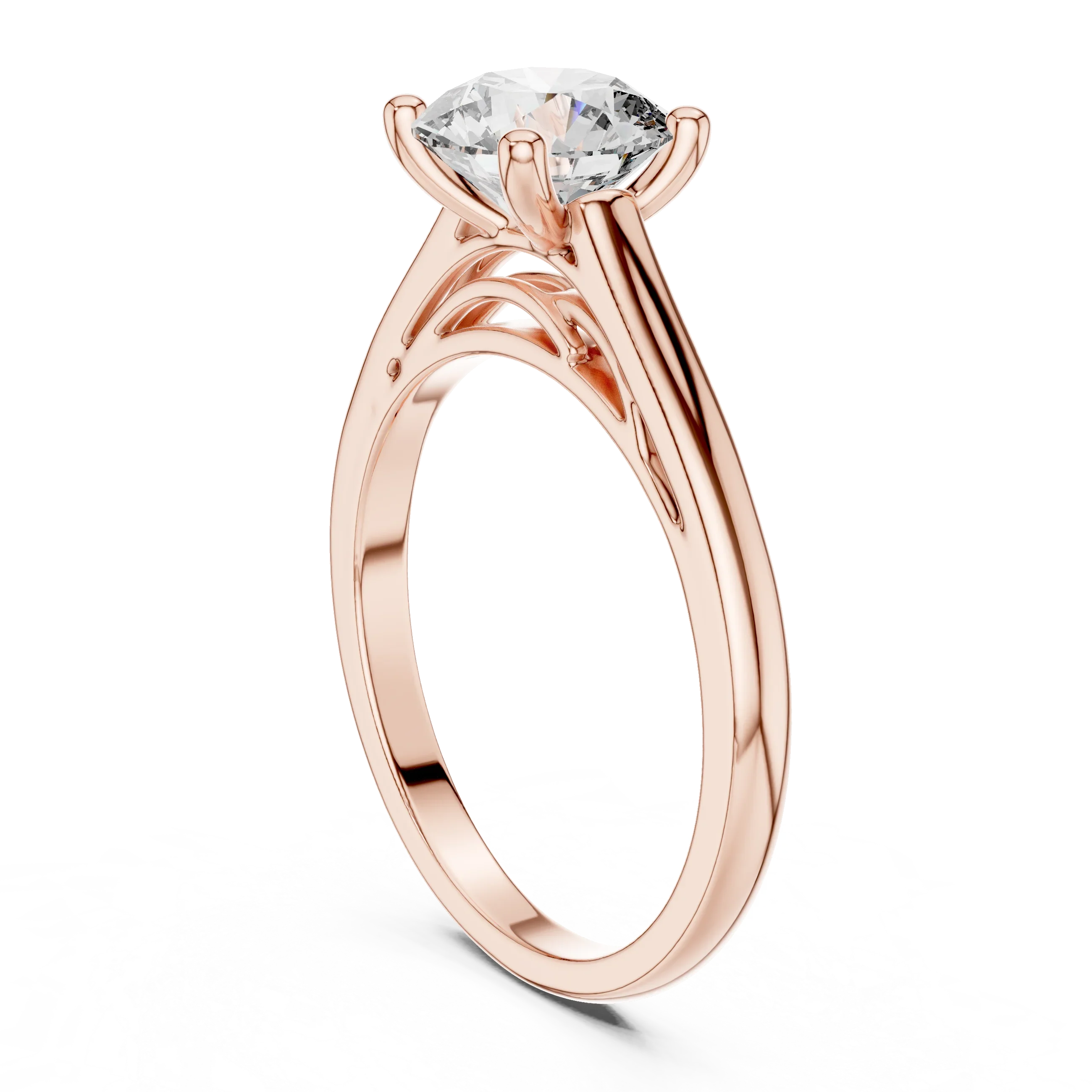 Round Brilliant 1.50 CT Moissanite 925 Silver Solitaire Engagement Ring