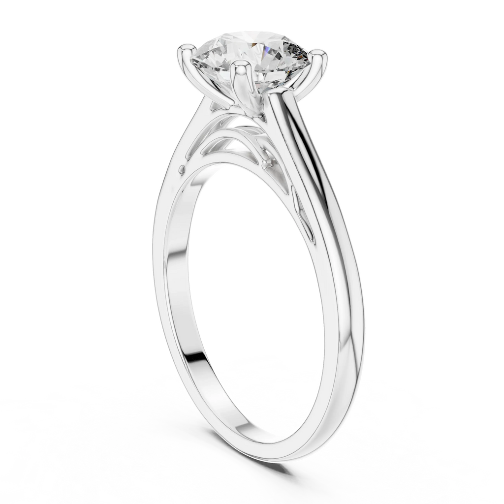 Round Brilliant 1.50 CT Moissanite 925 Silver Solitaire Engagement Ring