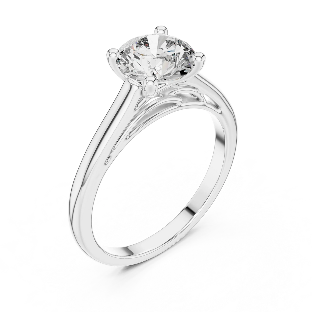 Round Brilliant 1.50 CT Moissanite 925 Silver Solitaire Engagement Ring