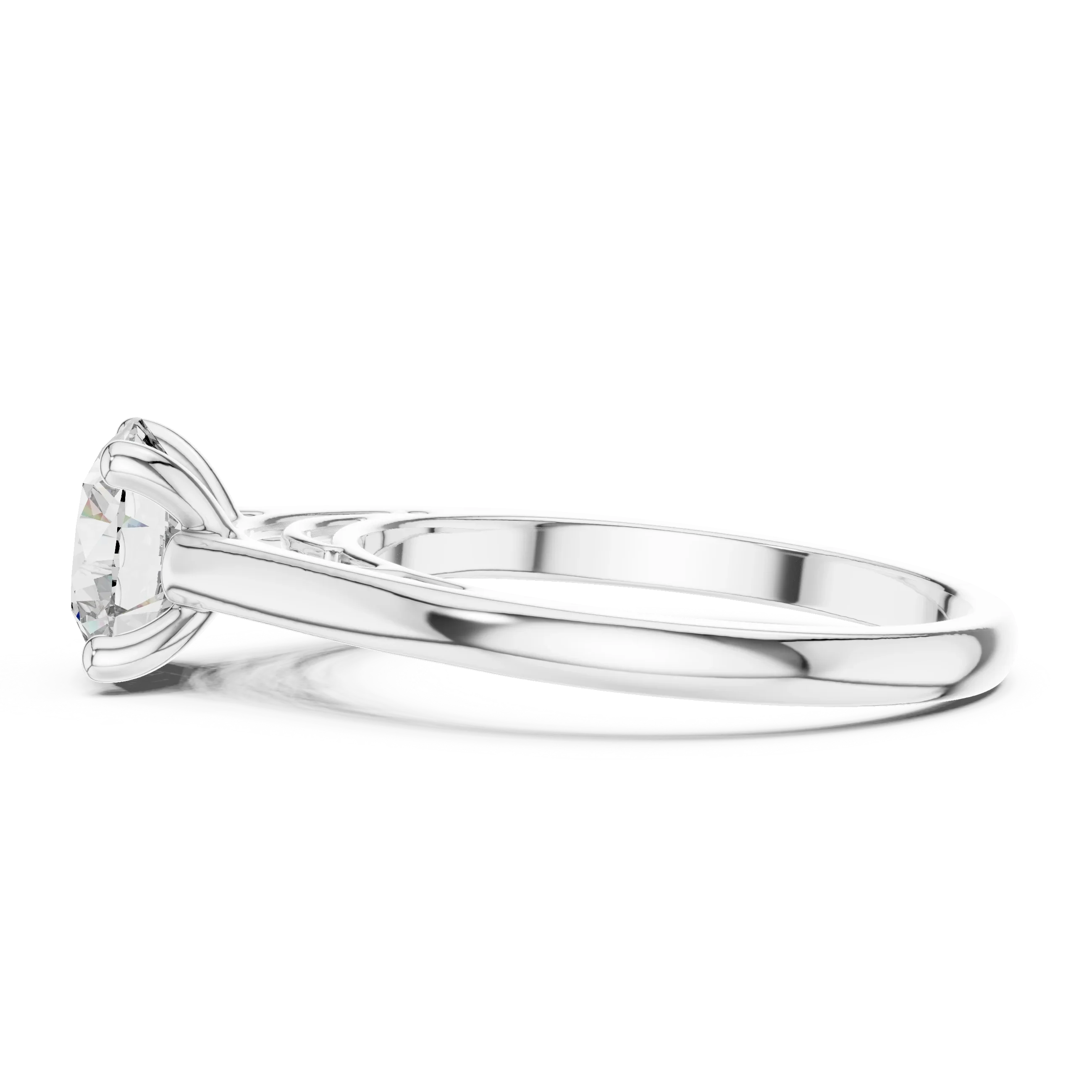 Round Brilliant 1.50 CT Moissanite 925 Silver Solitaire Engagement Ring