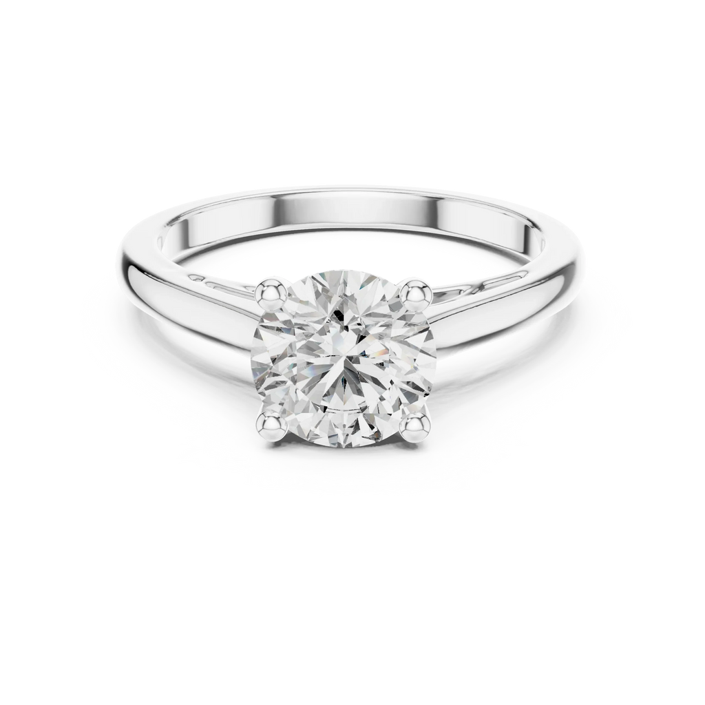 Round Brilliant 1.50 CT Moissanite 925 Silver Solitaire Engagement Ring