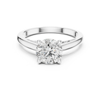 Round Brilliant 1.50 CT Moissanite 925 Silver Solitaire Engagement Ring