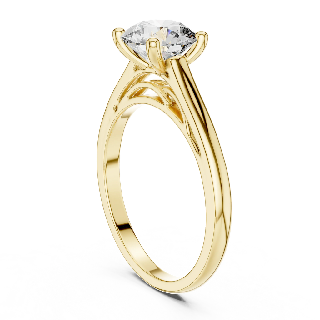 Round Brilliant 1.50 CT Moissanite 925 Silver Solitaire Engagement Ring