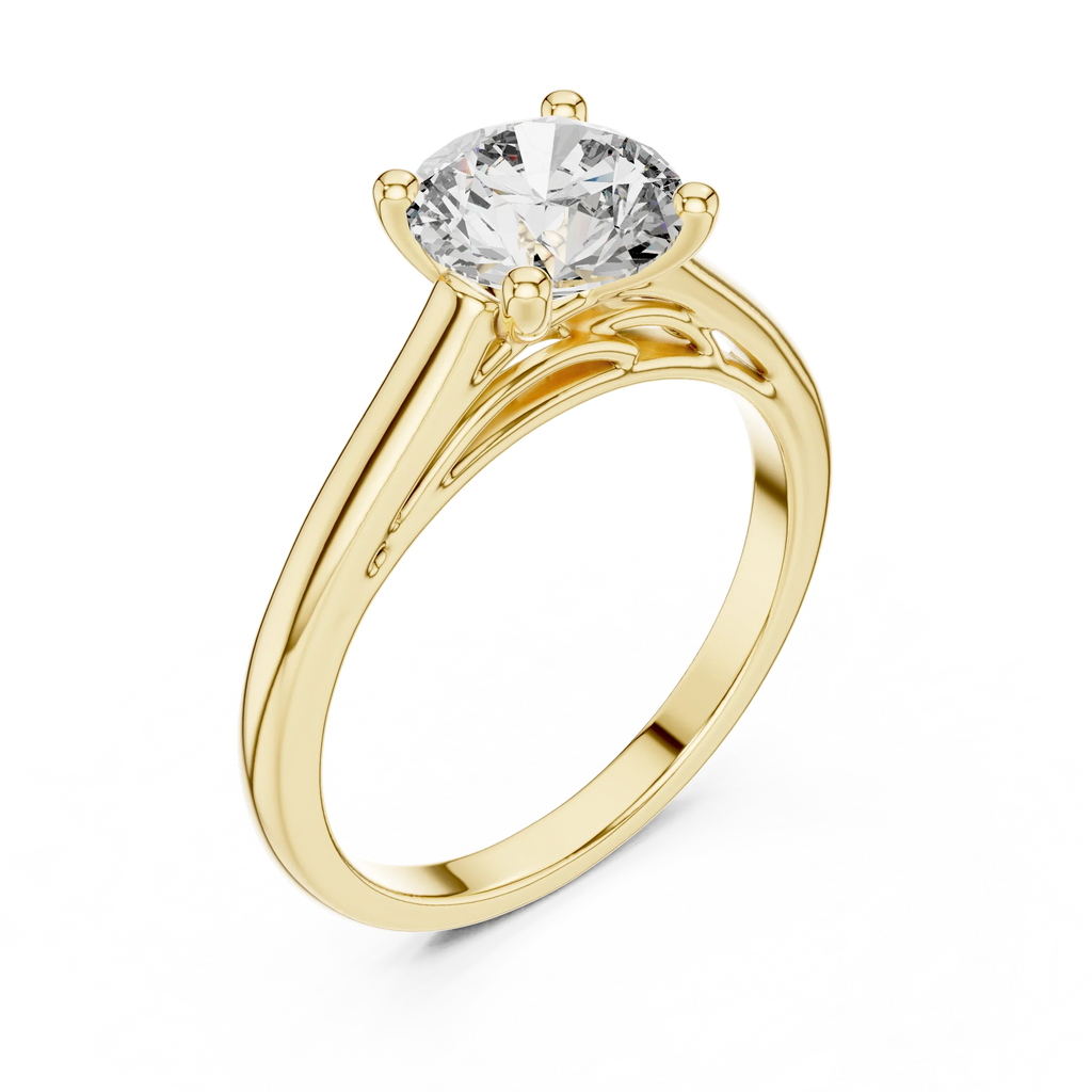 Round Brilliant 1.50 CT Moissanite 925 Silver Solitaire Engagement Ring