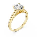 Round Brilliant 1.50 CT Moissanite 925 Silver Solitaire Engagement Ring