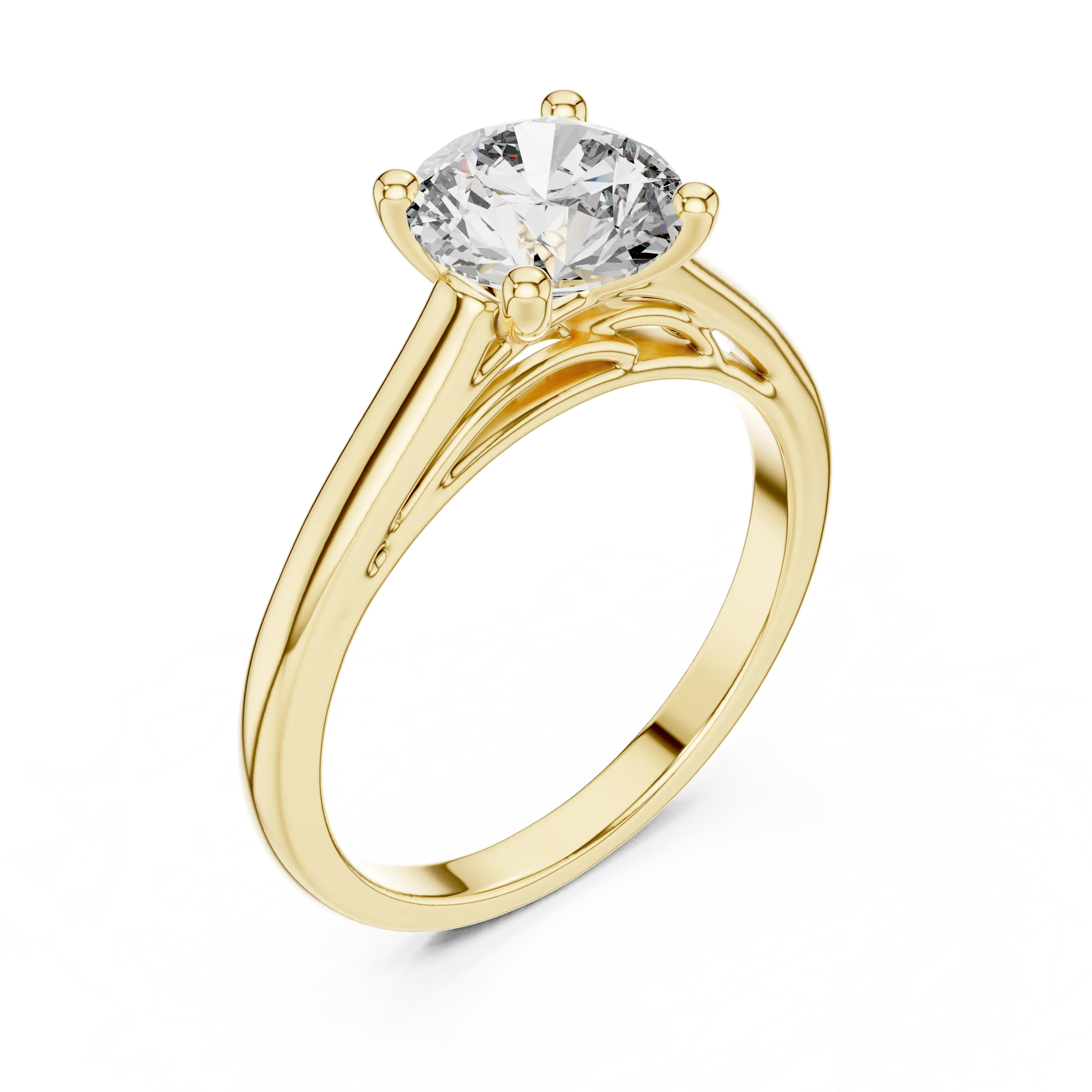 Round Brilliant 1.50 CT Moissanite 925 Silver Solitaire Engagement Ring