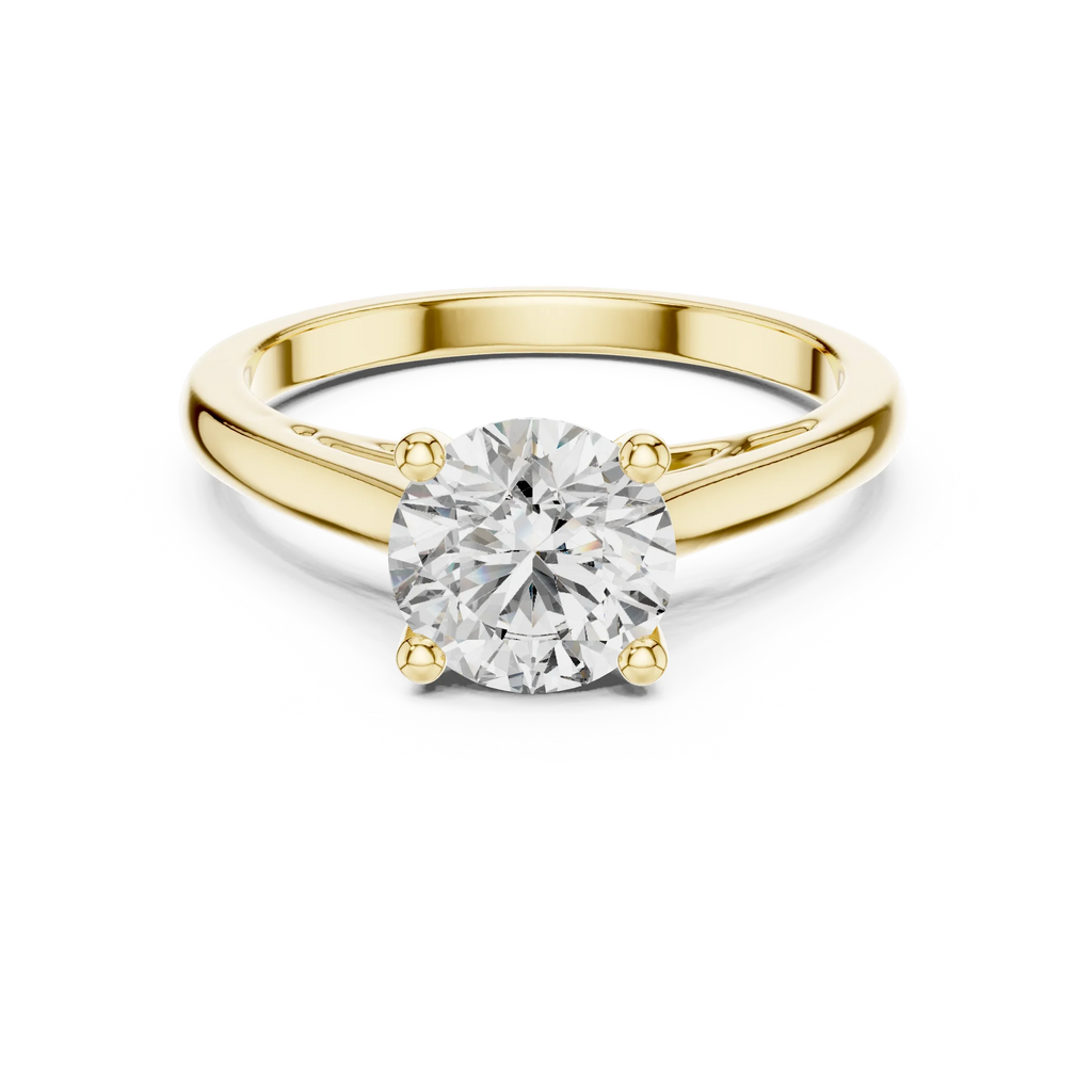 Round Brilliant 1.50 CT Moissanite 925 Silver Solitaire Engagement Ring
