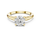 Round Brilliant 1.50 CT Moissanite 925 Silver Solitaire Engagement Ring
