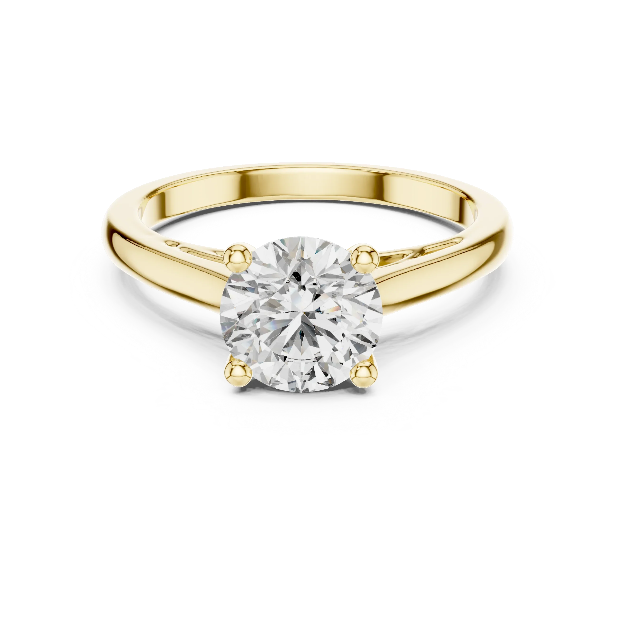 Round Brilliant 1.50 CT Moissanite 925 Silver Solitaire Engagement Ring