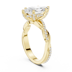Marquise Cut Hidden Halo 2.37 CT Twisted Infinity Pave Engagement Ring in 10K White Gold