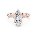 Marquise Cut Hidden Halo 2.37 CT Twisted Infinity Pave Engagement Ring in 10K White Gold