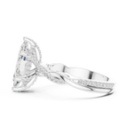 Marquise Cut Hidden Halo 2.37 CT Twisted Infinity Pave Engagement Ring in 10K White Gold