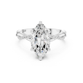 Marquise Cut Hidden Halo 2.37 CT Twisted Infinity Pave Engagement Ring in 10K White Gold