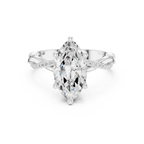 Marquise Cut Hidden Halo 2.37 CT Twisted Infinity Pave Engagement Ring in 10K White Gold