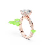 Oval Cut Hidden Halo 2.37 CT Twisted Infinity Pave Engagement Ring in 10K White Gold