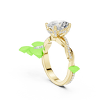 Oval Cut Hidden Halo 2.37 CT Twisted Infinity Pave Engagement Ring in 10K White Gold