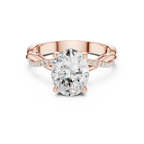 Oval Cut Hidden Halo 2.37 CT Twisted Infinity Pave Engagement Ring in 10K White Gold