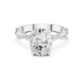 Oval Cut Hidden Halo 2.37 CT Twisted Infinity Pave Engagement Ring in 10K White Gold