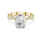 Oval Cut Hidden Halo 2.37 CT Twisted Infinity Pave Engagement Ring in 10K White Gold