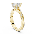 Pear Cut Hidden Halo 2.37 CT Twisted Infinity Pave Engagement Ring in 10K White Gold