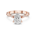 Pear Cut Hidden Halo 2.37 CT Twisted Infinity Pave Engagement Ring in 10K White Gold