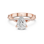 Pear Cut Hidden Halo 2.37 CT Twisted Infinity Pave Engagement Ring in 10K White Gold