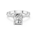 Radiant Cut Hidden Halo 2.37 CT Twisted Infinity Pave Engagement Ring in 10K White Gold