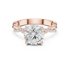 Round Cut Hidden Halo 2.37 CT Twisted Infinity Pave Engagement Ring in 10K White Gold