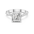 Twisted Pave Lab Grown Diamond Princess Wedding Ring - 14K Gold