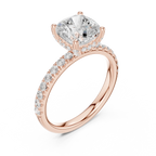 2.57CT Cushion Cut Moissanite Diamond Engagement Ring