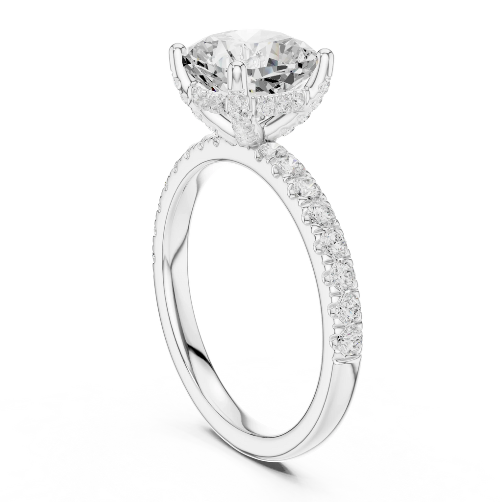 2.57CT Cushion Cut Moissanite Diamond Engagement Ring