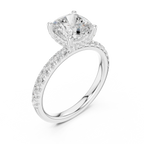2.57CT Cushion Cut Moissanite Diamond Engagement Ring