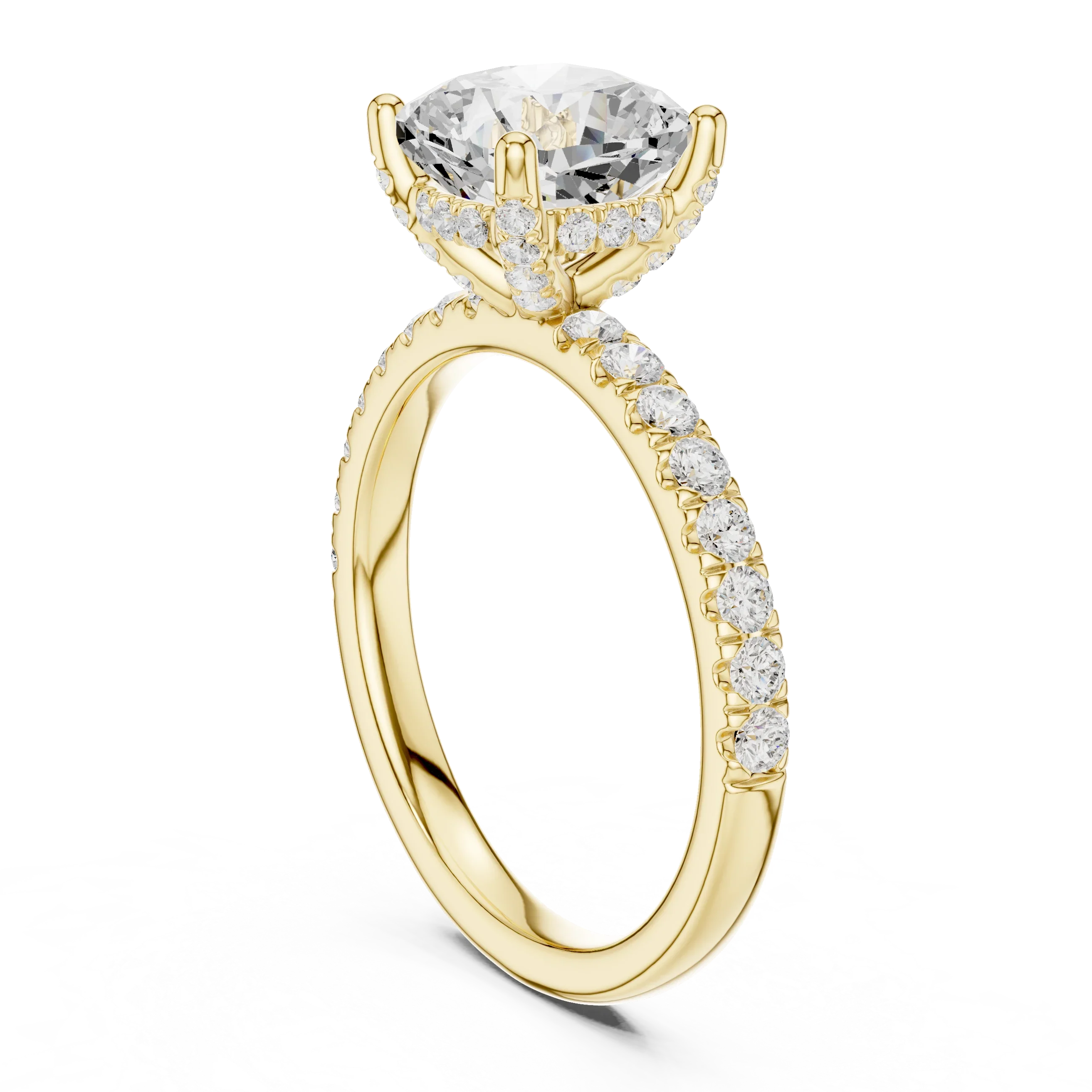 2.57CT Cushion Cut Moissanite Diamond Engagement Ring