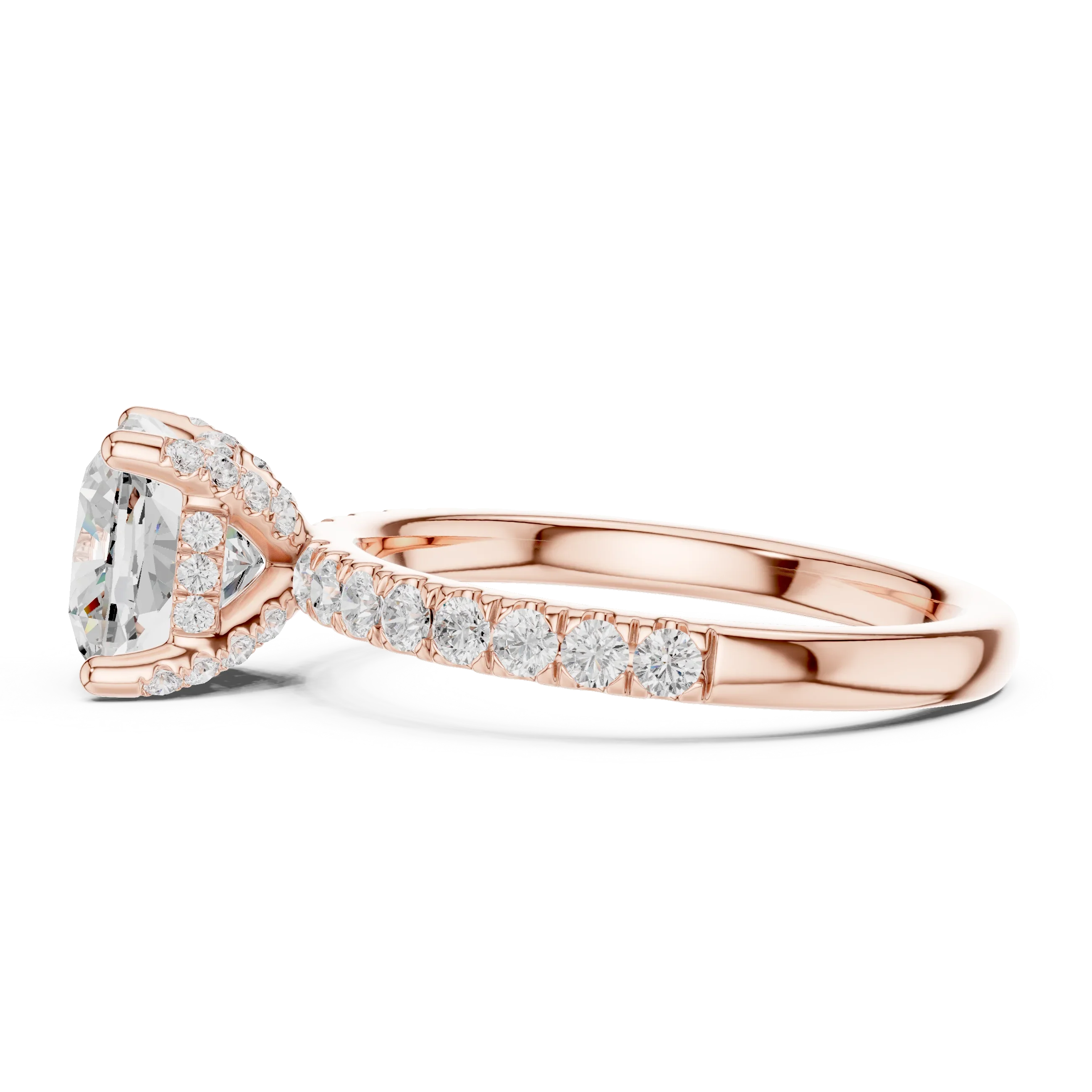 2.57CT Cushion Cut Moissanite Diamond Engagement Ring