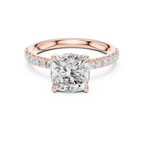 2.57CT Cushion Cut Moissanite Diamond Engagement Ring