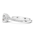 2.57CT Cushion Cut Moissanite Diamond Engagement Ring