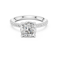 2.57CT Cushion Cut Moissanite Diamond Engagement Ring